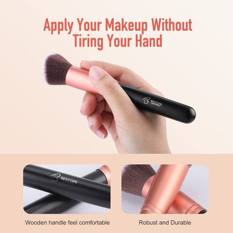 Makeup Brushes Makeup Brush Set - 16 Pcs BESTOPE PRO Premium Synthetic Foundation Concealers Eye Shadows Make Up Brush,Eyeliner Brushes(RoseGold) (Pack of 2)