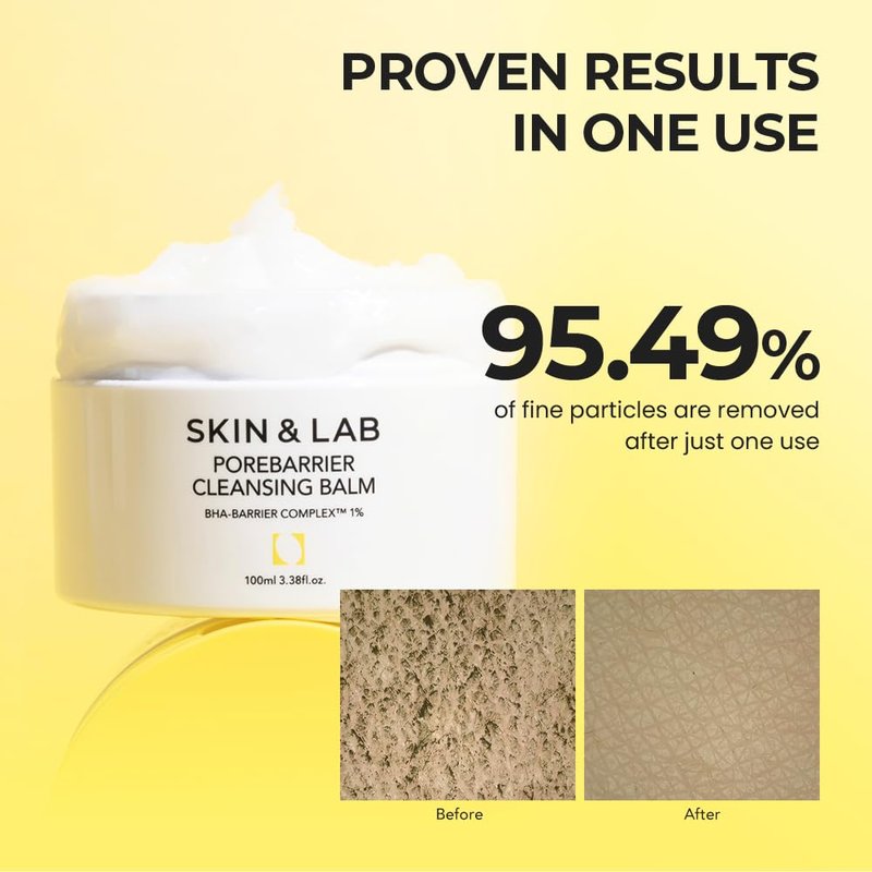 Porebarrier Face Cleansing Balm - Vegan Makeup Remover for Waterproof Makeup | Gentle Balm to Oil to Milk | 3.38 Fl Oz