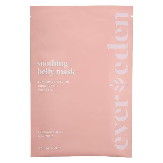 Evereden Soothing Belly Mask - 1 Belly Mask for Pregnant Women 2nd & 3rd Trimester - Hydrating, Nourishing, & Soothing Pregnancy Skin Care Belly Masks - Clean & Vegan Pregnancy & Maternity Products