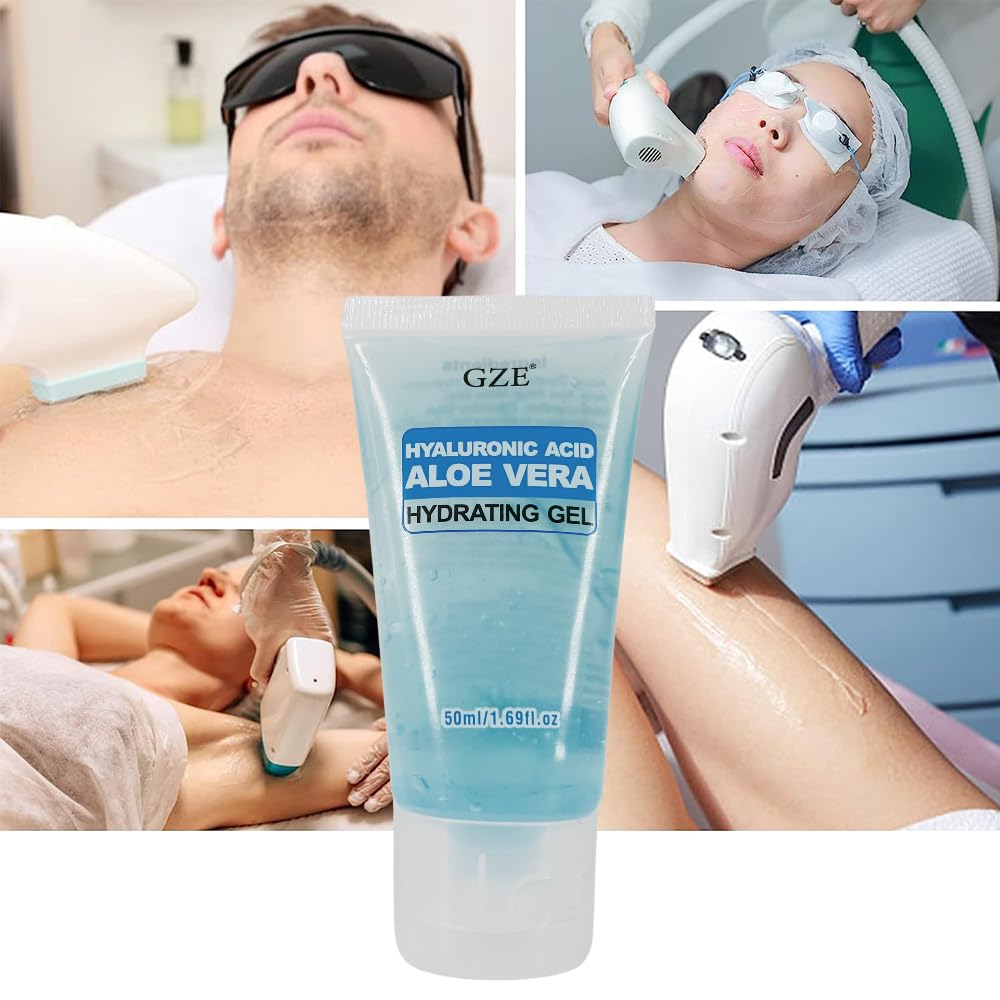 GZE Hyaluronic Acid & Aloe Vera Hydrating Gel Moisturizing Gel for RF - Radio Frequency Gel Intense Moisturizer Conductive Gel For Microcurrent- Soothing, Lightweight, Non-Greasy Formula