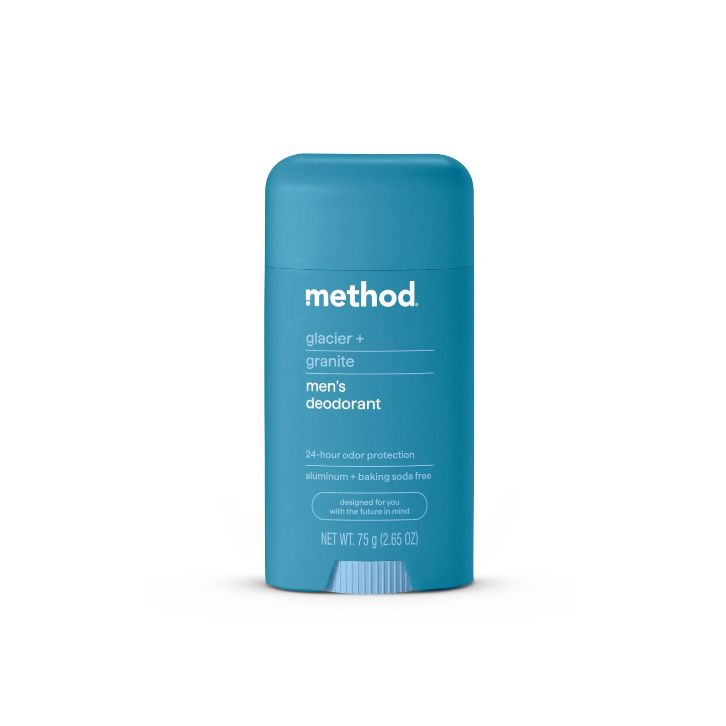 Method Men's Deodorant Stick, Glacier + Granite - 24-Hour Odor Protection, Aluminum & Baking Soda Free, for Sensitive Skin, Leaves No Residue, 2.65 oz