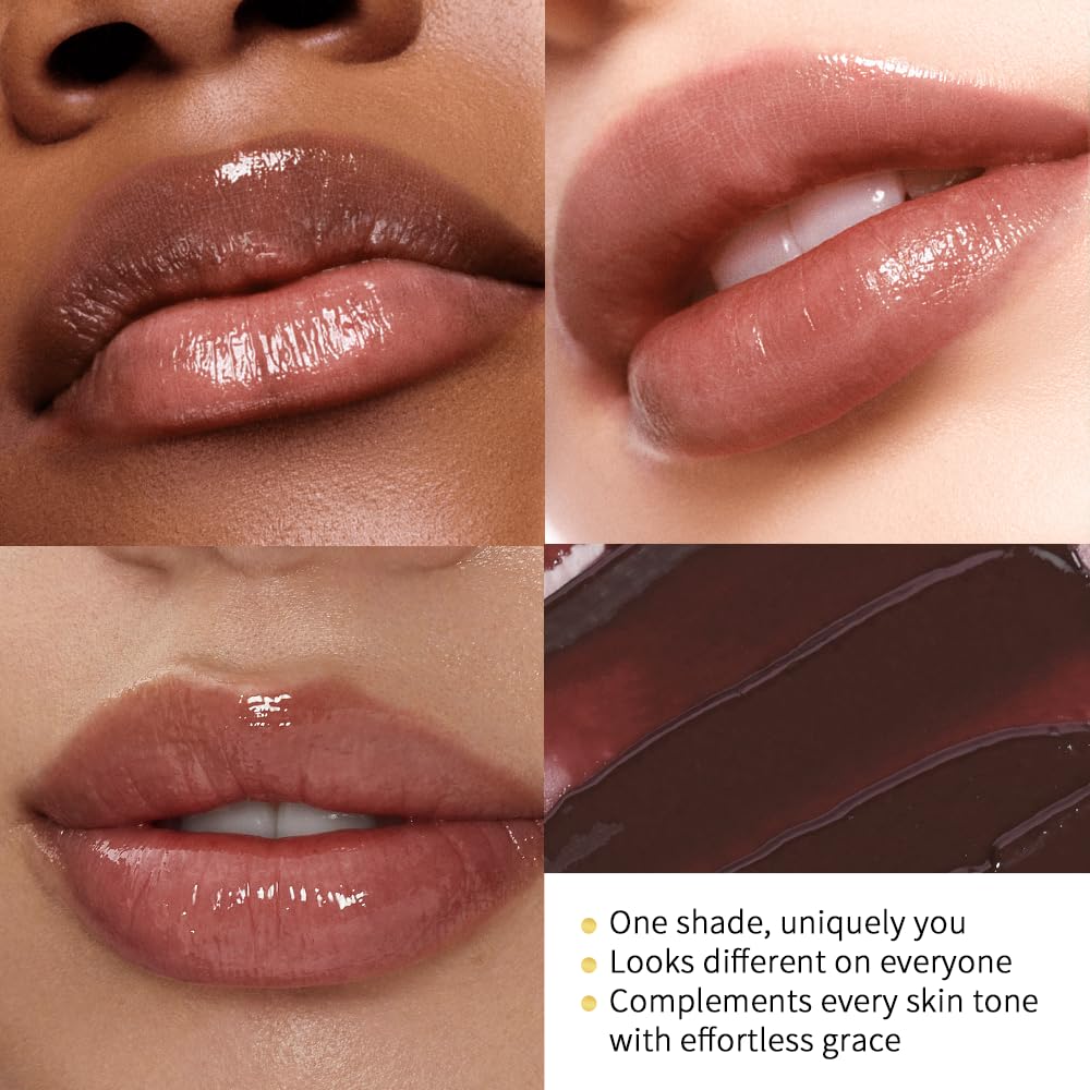 ZxjwT Honey Noir Lipstick,Nourishing Honey Noir Lipgloss, Black Lip Tint,Deep Moisturizing Black Cherry Tint Lip Balm,Hydrating Lipgloss for All Skin Tones