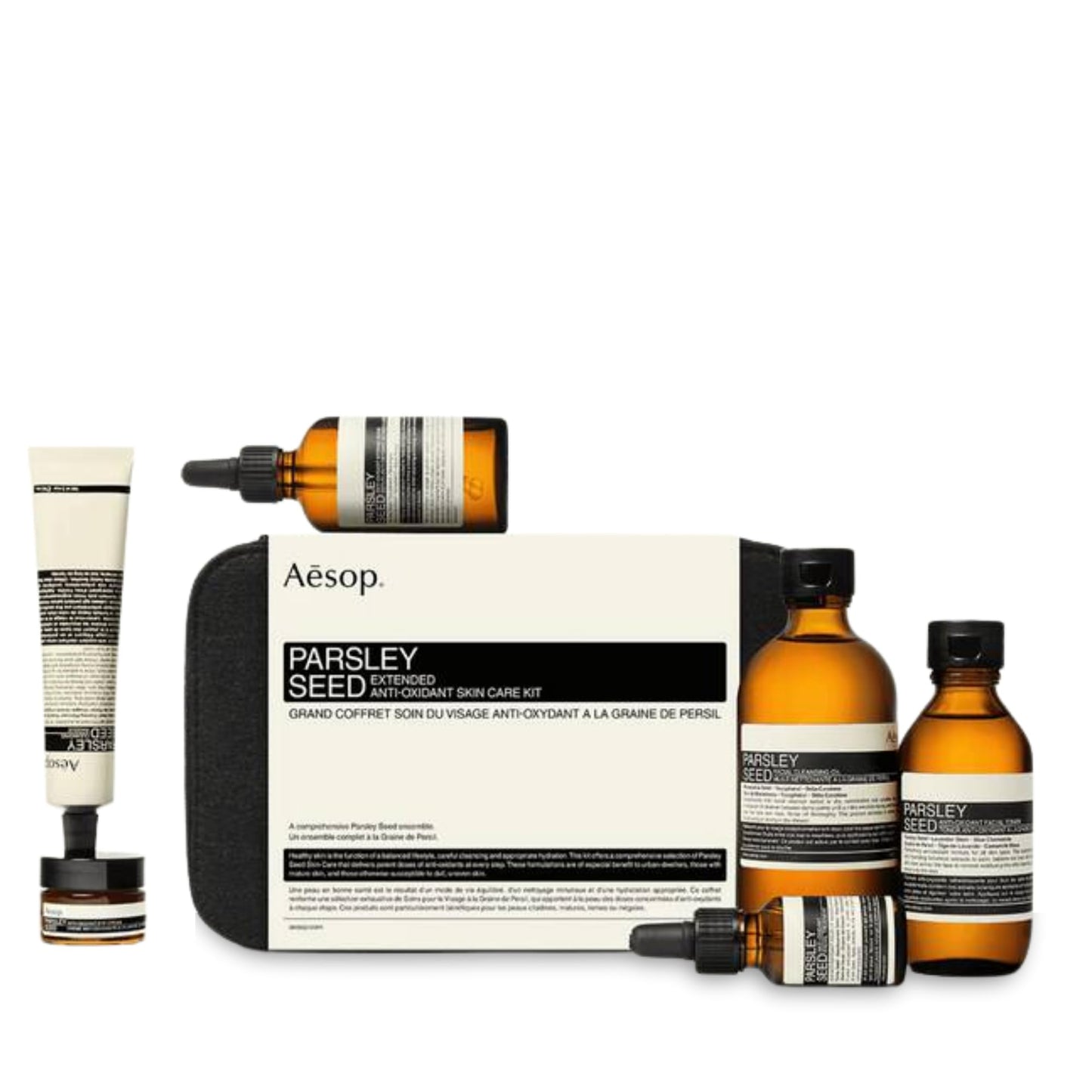 Aesop Parsley Seed Extended Anti-Oxidant Skin Care Kit | 6-Piece Facial Skincare Set to Balance & Hydrate Skin | Complete Routine For All Skin Types (Set of 6)