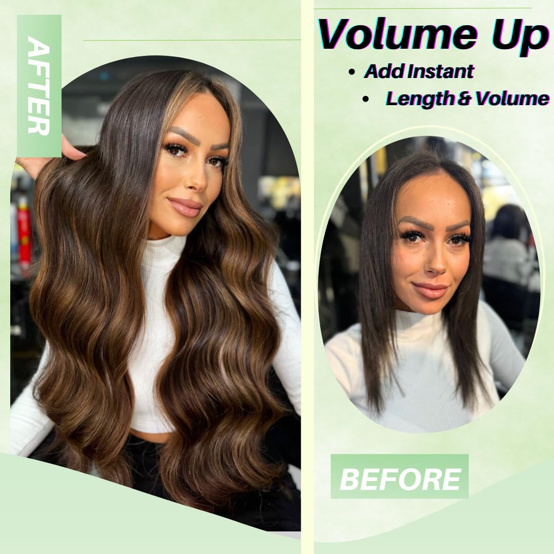 Brown Blonde Tape In Hair Extensions Human Hair Seamless Hair Extensions Tape In Real Human Hair