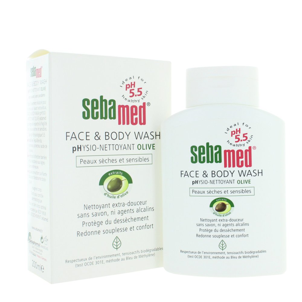 Sebamed Face & Body Wash - Olive Physio-Cleanser for Gentle Cleansing | 200ml