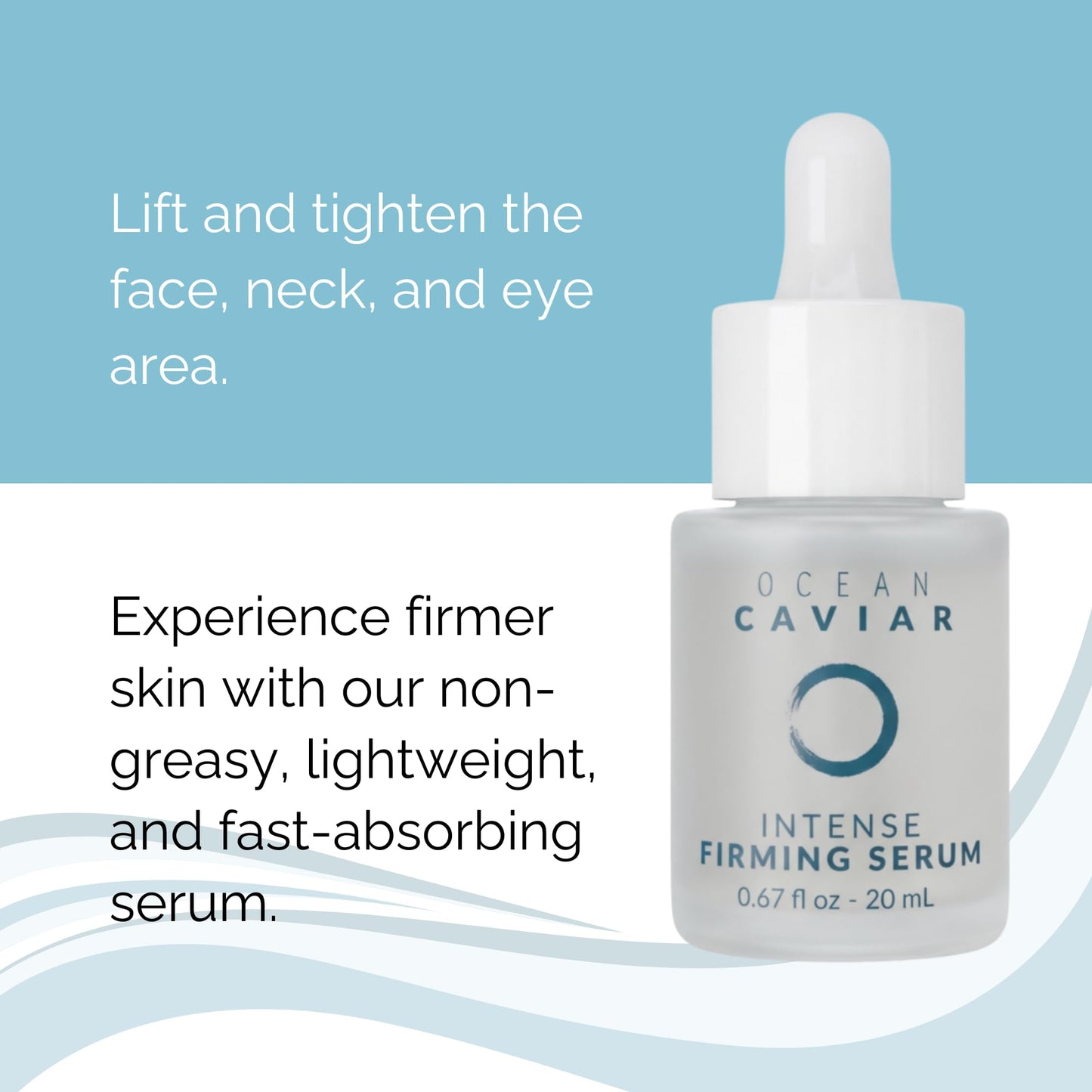Noche Y Dia Caviar Intense Firming Serum - Anti Aging Face Serum with Vitamin E - Firm & Lift Skin - Targets Fine Lines & Wrinkles - 20mL (.67 fl oz)