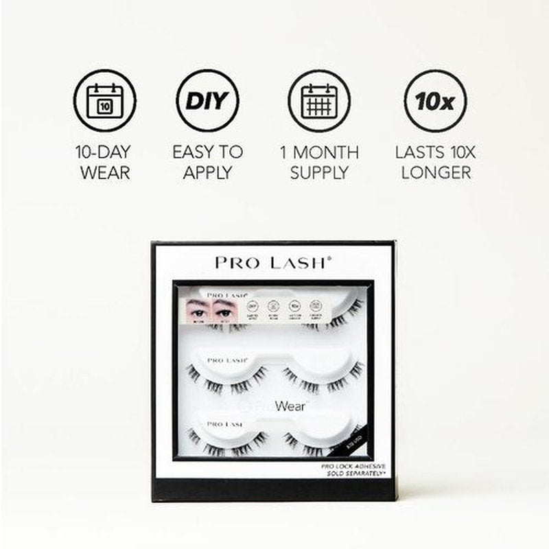 Pro Lash Volume Wispy No. 10-3 Sets | Professionally Styled - Soft and Natural Look Eyelashes with ProLock Adhesive System