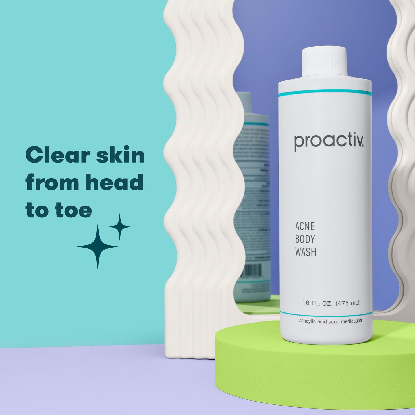 Proactiv Acne Body Wash, Gentle All-Over Cleanser, Unclogs Pores&Clears Blemishes, Salicylic & Glycolic Acid Formula, Soothing Complex of Shea Butter, Vitamin E & AloeVera Extract, 16 Fl Oz(Pack of 2)