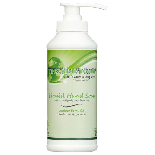 Worx Liquid Hand Soap - Gentle & Mild Formula with Rich Lather | 13 oz Juniper Berry Fragrance