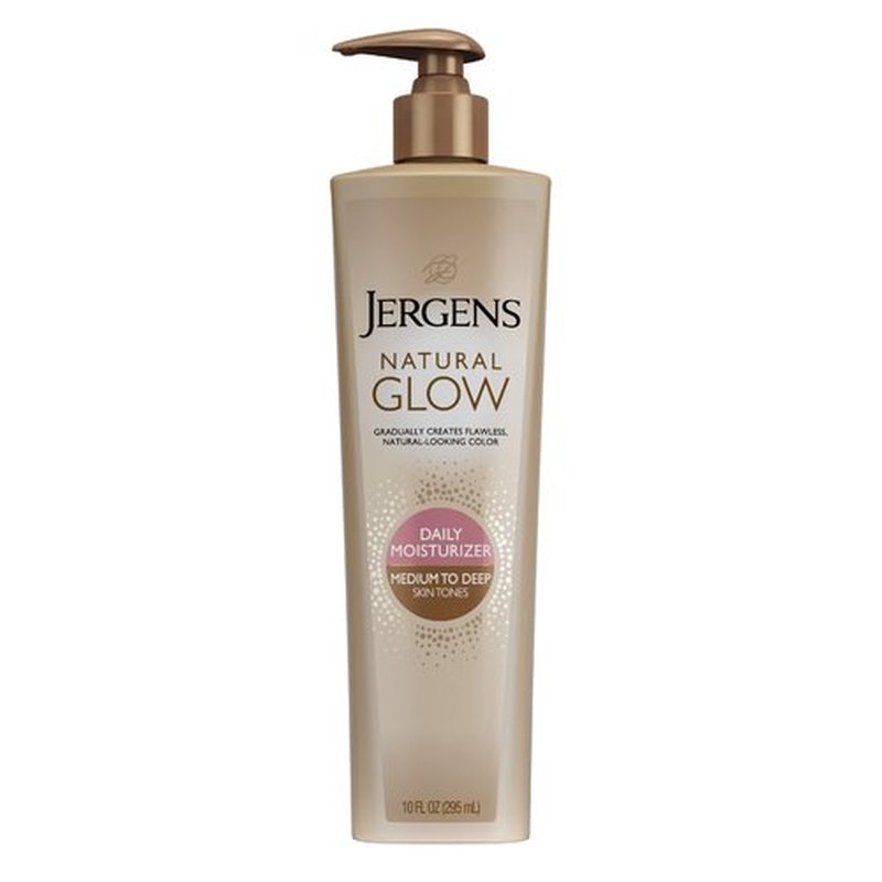 Jergens Natural Glow +FIRMING Self Tanner Body Lotion, Medium to Tan Skin Tone & Natural Glow 3-Day Self Tanner for Medium to Deep Skin Tone