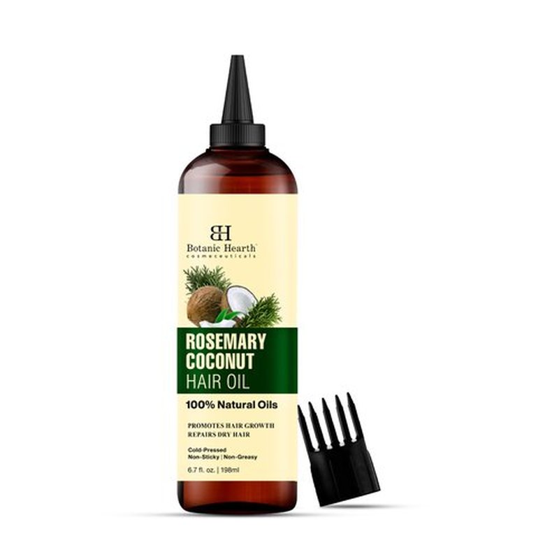 Botanic Hearth Rosemary, Coconut & Avocado Hair Oil with Biotin – 6.7 fl oz | Nourishing Hair Growth & Strengthening Formula | Promotes Healthy, Shiny Hair | For All Hair Types