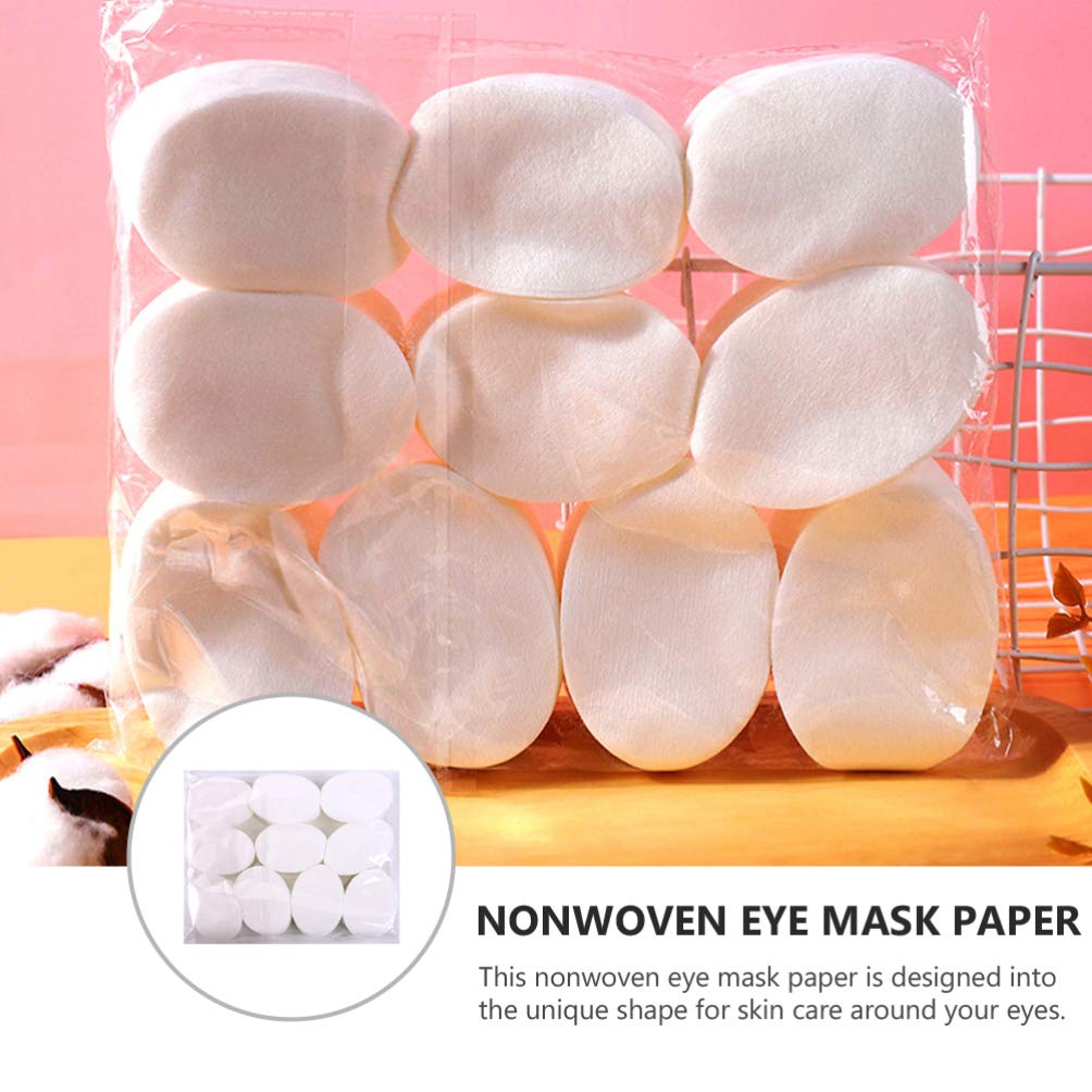 Lurrose Eye Covers For Facials: 1000pcs Oval Eye Cover Sheet - Disposable Non Woven Cotton Skin Care Cosmetic Facial Paper Sheet Toner Lotion Paper