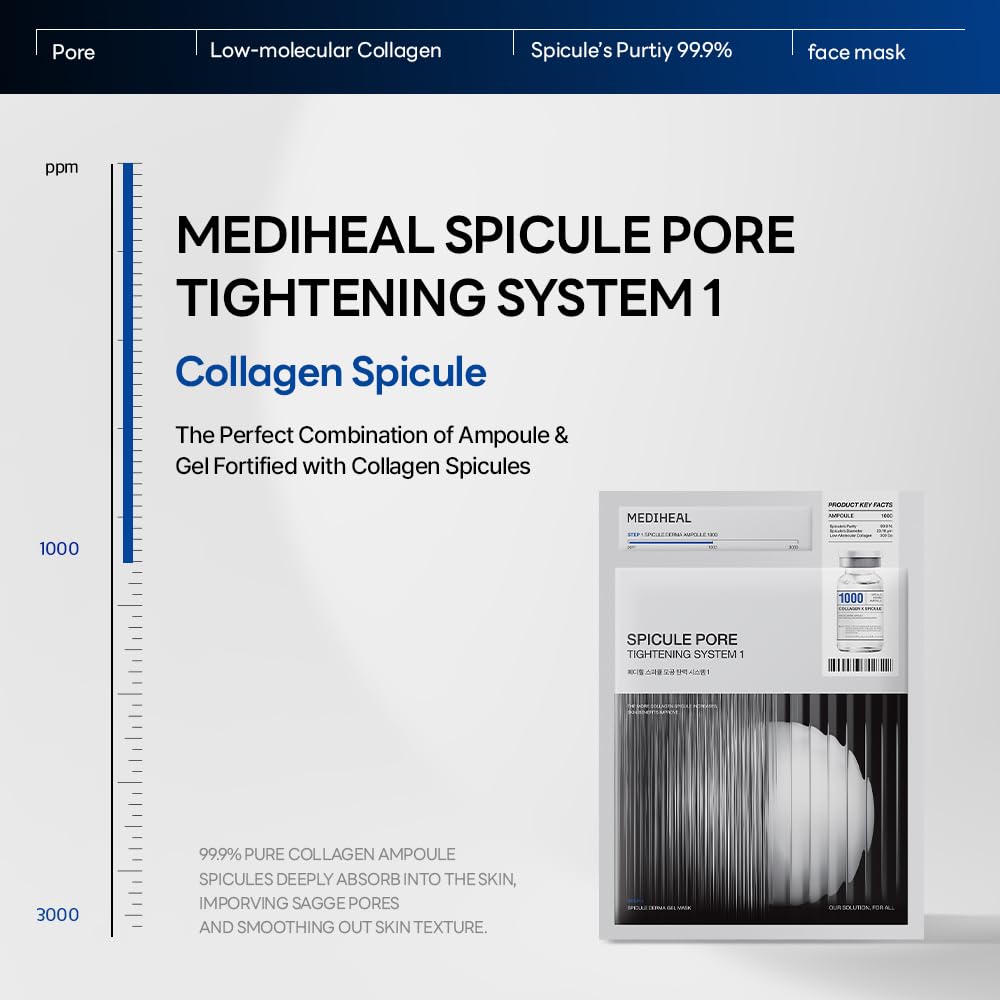MEDIHEAL Collagen Spicule 1000ppm Hydrogel Mask Set (10ea)