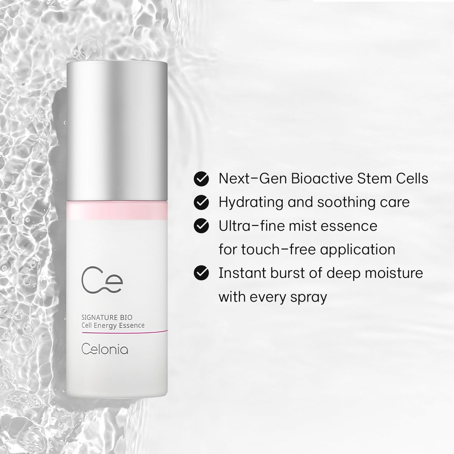 CELONIA Signature Bio Energy Essence Face Mist, Luxury Korean Anti-Aging Stem Cell Skin Care, Calming Hydrating Facial Essence Spray For All Types Of Skin, Reduce Redness, Stay Fresh And Glowing 100ml