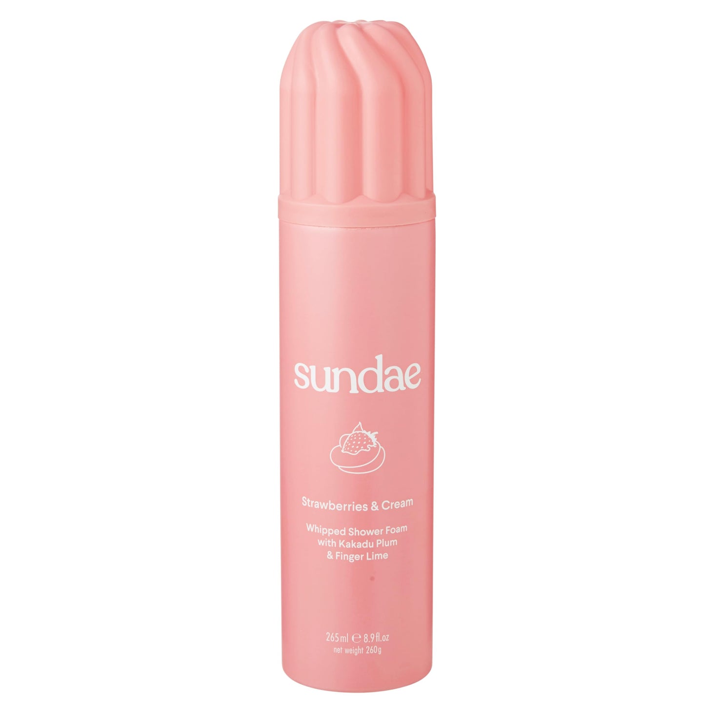 sundae Whipped Shower Foam Strawberries & Cream, Cherry On Top Foaming Body Wash Shower Foam 8.9 fl oz, 265ml 2-pack