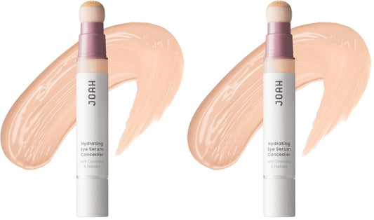 JOAH Perfect Complexion Under Eye Concealer and Serum, Korean Makeup, Hydrating Under Eye Concealer Stick for Dark Circles and Puffiness, Peptide Serum with Medium Coverage (Pack of 2)