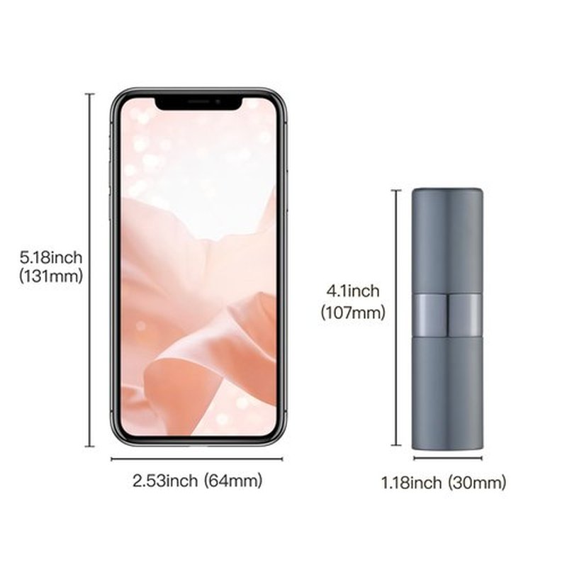 owlyee 20ML Perfume Atomizer, 1PCS Travel Cologne Spray Bottle, Mini Empty Sprayer Dispenser (Grey)