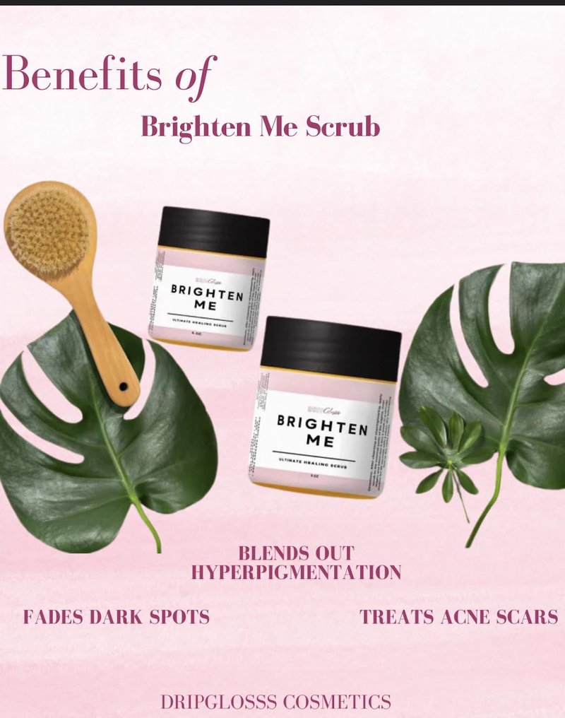 Brighten Me Scrub - Turmeric Sugar Scrub for Bikini Line & Inner Thighs | Fades Dark Spots & Ingrown Hairs (4 oz)