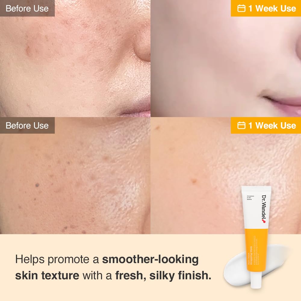 DR.WANDEL Wrapping Mask 30ml (1.01 fl.oz) | Leave-On Radiance Mask with Niacinamide, Glutathione & Vitamin C | Supports a More Even, Refreshed-Looking Complexion | Korean Skincare