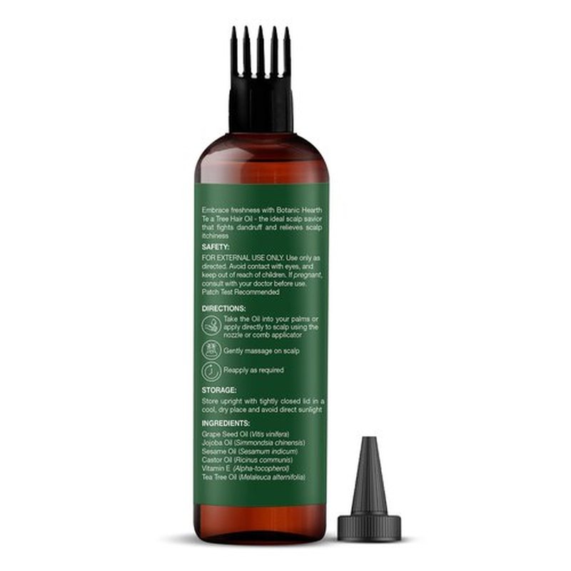 Botanic Hearth Tea Tree Oil for Hair | With Jojoba & Grapeseed Oils | Soothes Itchy Scalp & Fights Dandruff | Non GMO Verified | 6.7 fl oz