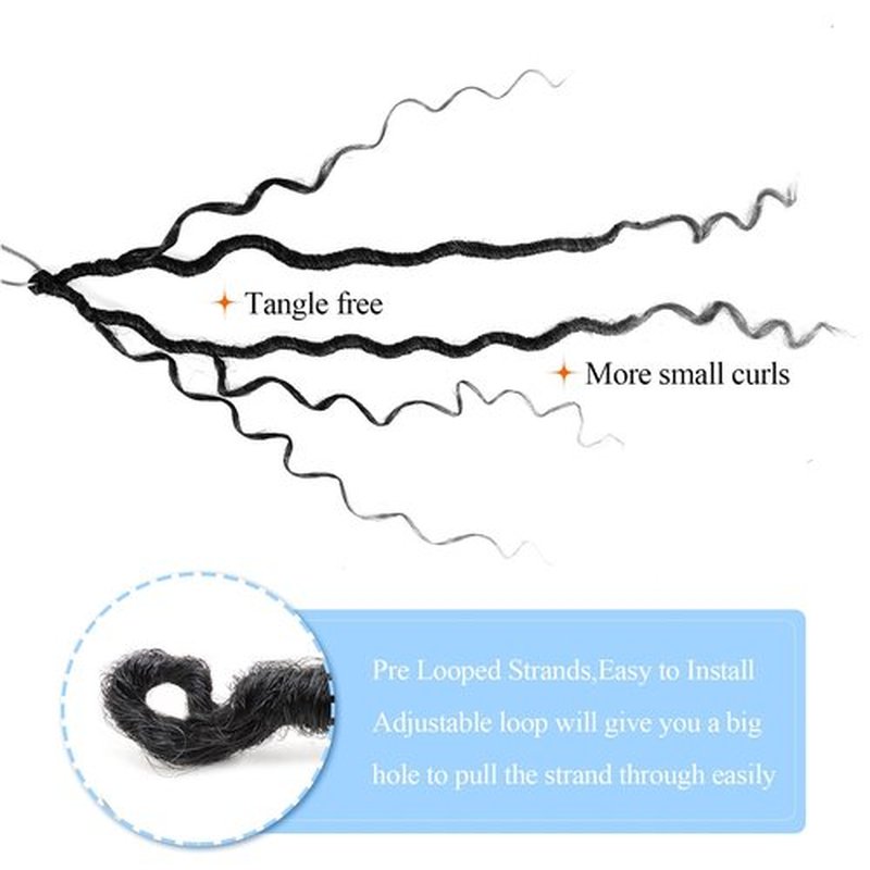 Goddess Locs Crochet Hair For Black Women 24 Inch 8 Packs Faux Locs Crochet Hair Crochet Locs Crochet Hair Pre Looped Crochet Locs River Locs With Curly Ends (1B#)