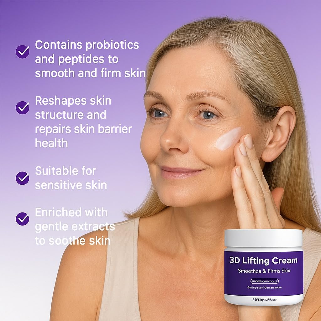 Euhrceudy 3D Lifting Cream - Anti-Aging Cream - Smoothes Skin, Firms Elasticity, Enhances Skin Density - For Facial and Neck Wrinkles 1.7 fl oz