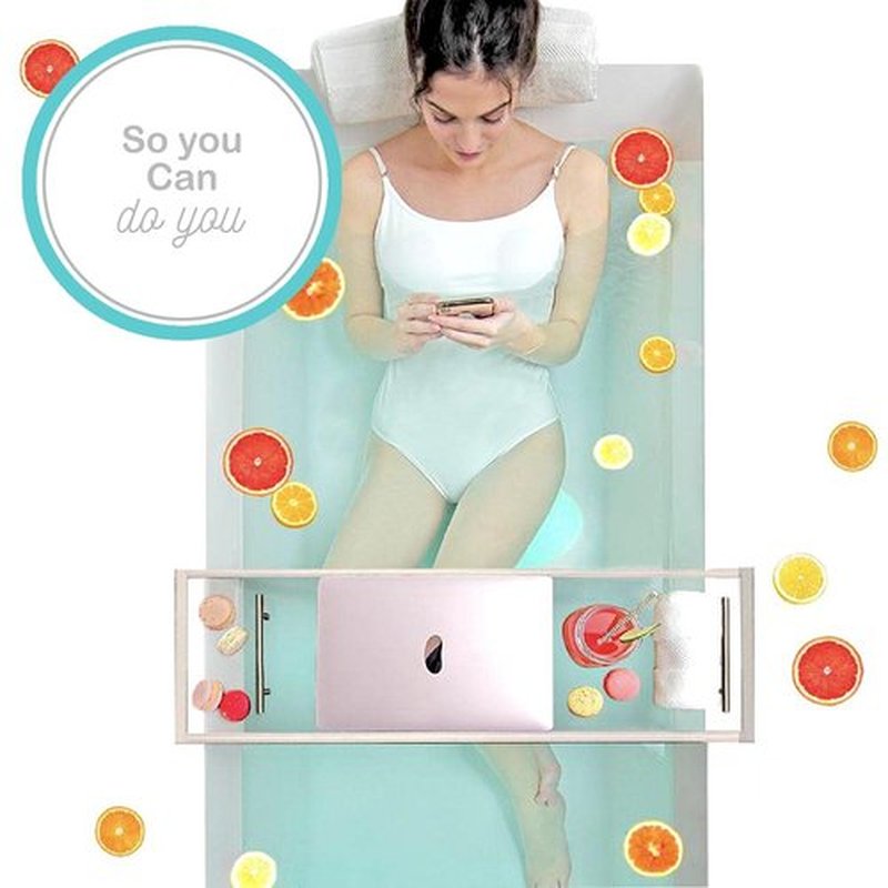BATH BEAN Luxury Body Stopper, Anti-Slip Spa Accessory, Holds Reclined Position in Bath to Fully Release Tension, Bathe Comfortably Hands Free, and Keep Your Hair Dry. Recline, Relax, Stay Put!