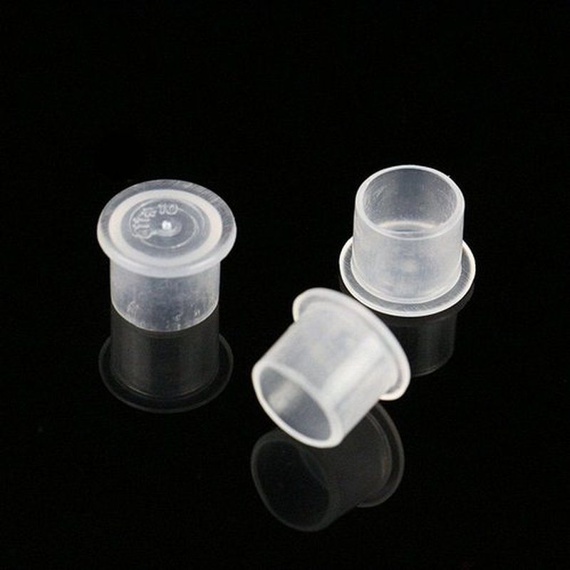 Tattoo Ink Caps Medium - 1000PCS Disposable Plastic Tattoo Ink Cap with Base Tattoo Cups for Tattooing, Tattoo Ink, Tattoo Supplies (14 12mm)