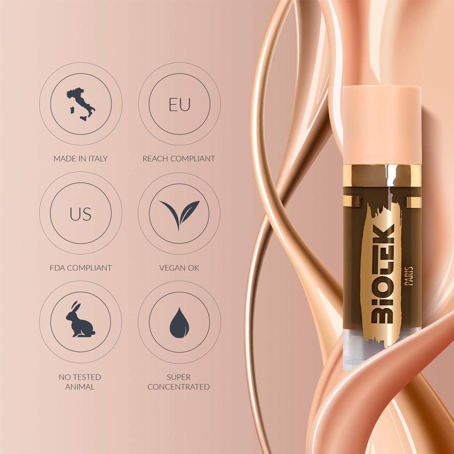 Biotek Eyes Pigment for Permanent Makeup - Warm Black Color for Eyes and Eyliner - Made in Italy - Warm Black 0,24 fl.oz.