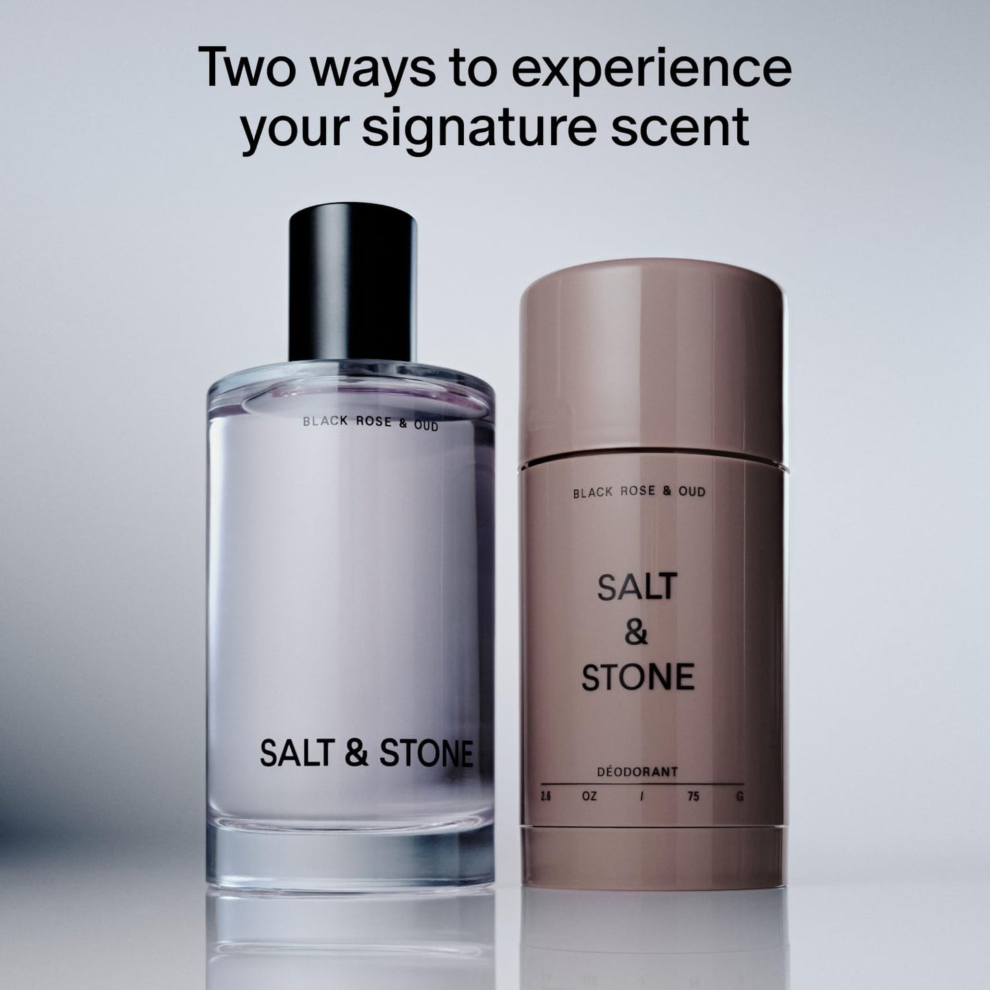Salt & Stone Signature Scent Duo Set | 48 Hour Aluminum-Free Deodorant & Hydrating Body Mist | Skincare-Infused Deodorant & Body Spray | Bergamot & Hinoki