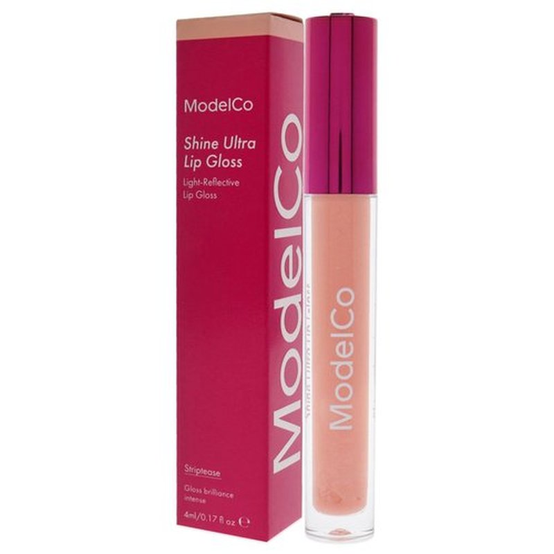 MODELCO Shine Ultra Lip Gloss - Shimmer-Infused Formula - Light-Reflecting And Hydrating - Long-Wear, High-Shine Color And Volume - For Super Luscious Lips In Seconds - Striptease - 0.17 Oz