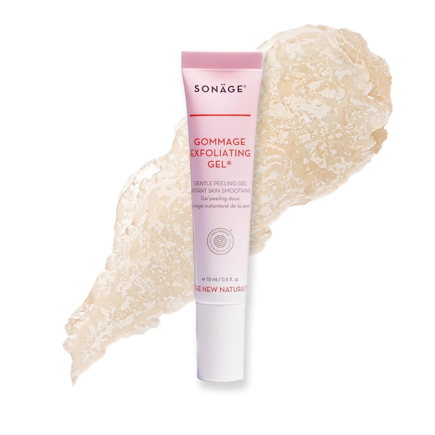 Sonage Gommage Exfoliating Gel – Gentle Gommage Exfoliant for Face | Facial Peeling Gel Removes Dead Skin, Brightens & Smooths | Non-Abrasive Face Exfoliant Scrub | Clean, Vegan Skincare (15 ml)