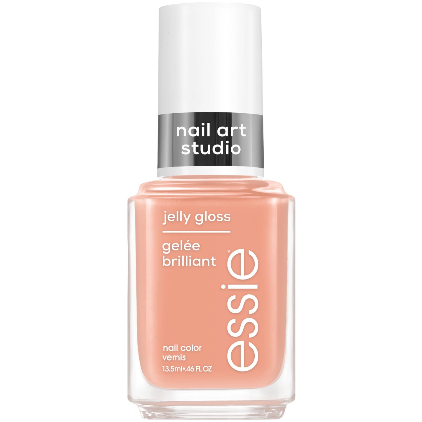 essie Nail Art Studio Jelly Gloss Nail Polish, Vegan, Sheer Neutral Nail Polish, Cheeky Jelly, 0.46 Fl Oz