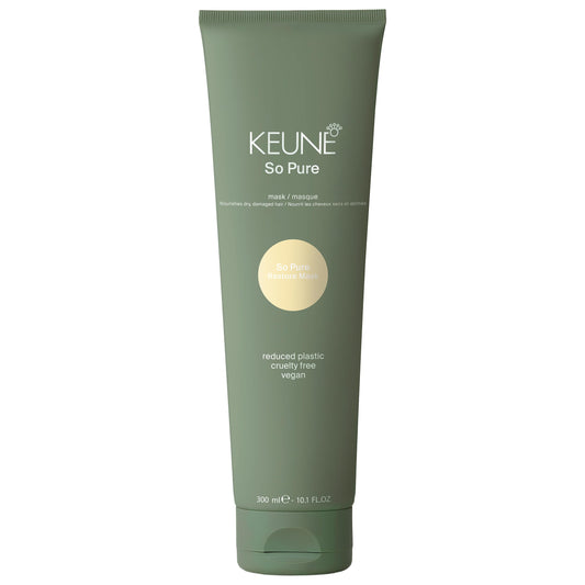 KEUNE So Pure Restore Hair Mask, Deep Moisturizing Treatment with Prickly Pear Extract for Dry Damaged Hair, Softness and Shine, 10.1 Fl Oz