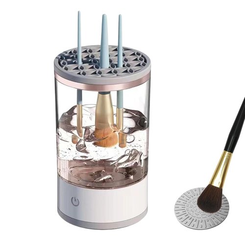 The Cozy Luna Brush Cleaner, Beauty Swirl Cosmetic Brush Cleaner, Beauty Swirl Electric Makeup Brush Cleaner (Transparent)