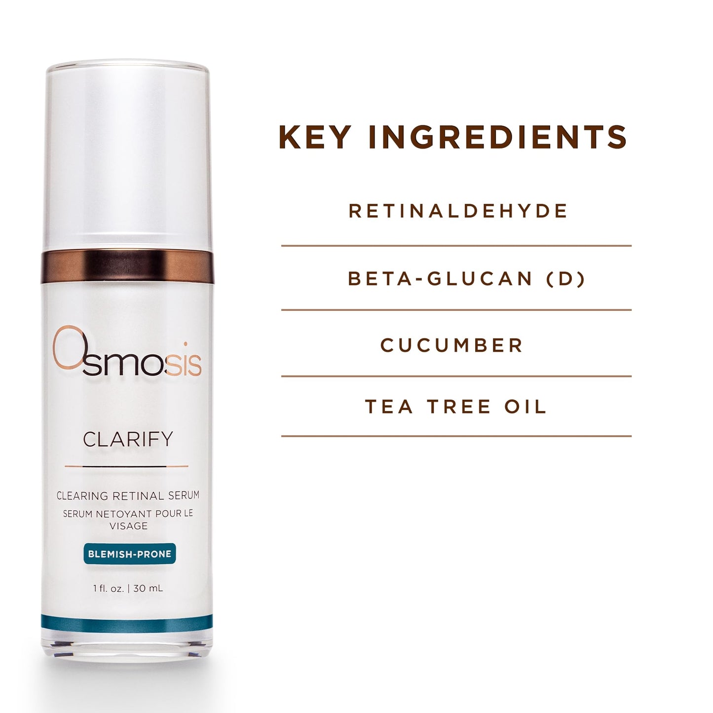 Osmosis Clarify Clearing Retinal Facial Serum for Blemish Prone Skin 1 Fl Oz