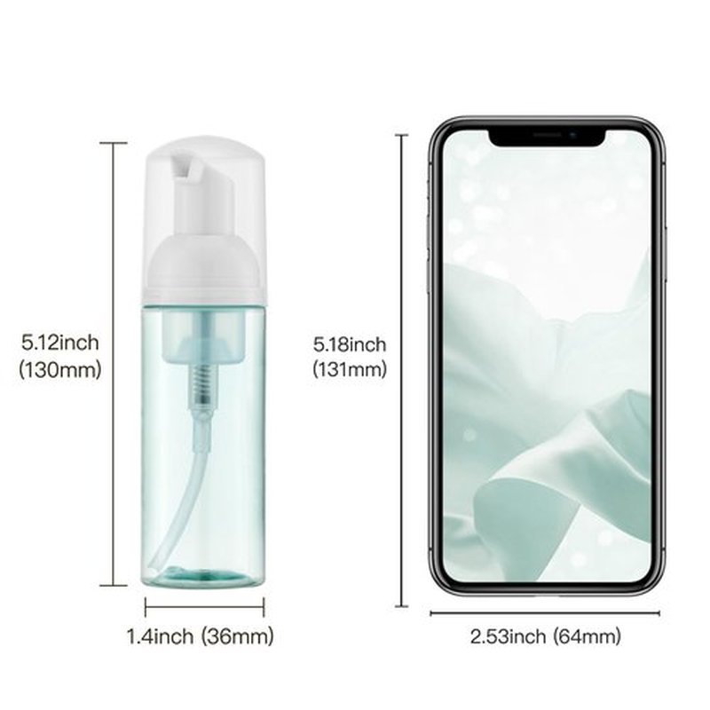 Owlyee Foam Bottles, 2oz Foaming Pump Dispensers, Empty Travel Soap Mousse Bottle for Lash Cleanser, Shampoo (4PCS, 60ml)