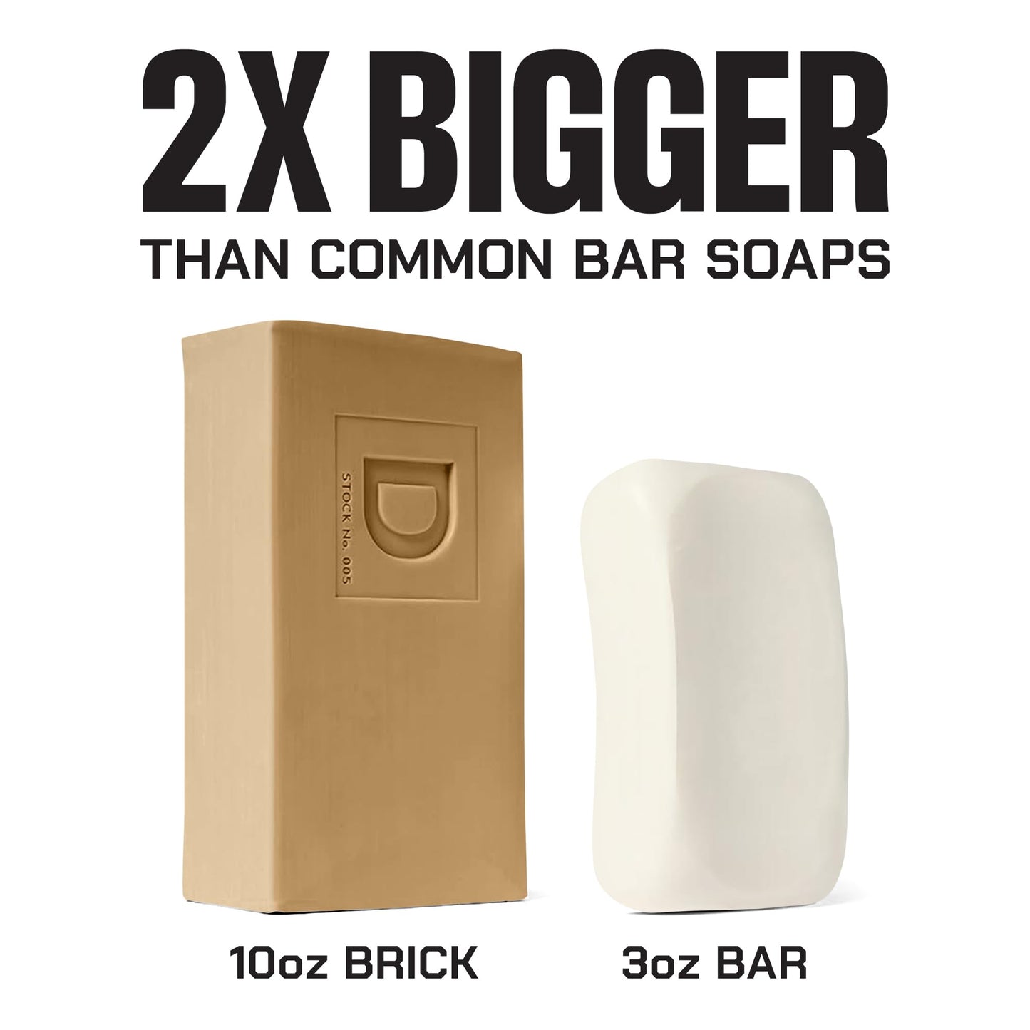 Duke Cannon Supply Co. Extra Large Bar Soap Bundle - Men's Natural Bar Soap with Masculine Scents - American-made soap - All Skin Types -Big Brick of Soap - 6 Pack - Sawtooth,10 oz (6 Pack)