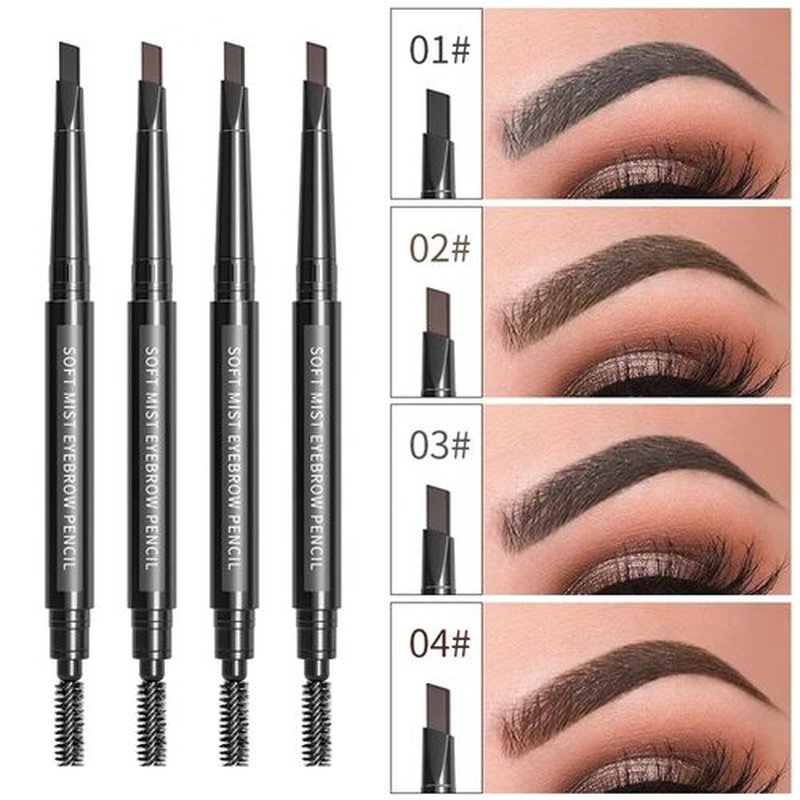 long lasting and waterproof Triangle eyebrow Pencil With Brush (Light Brown)