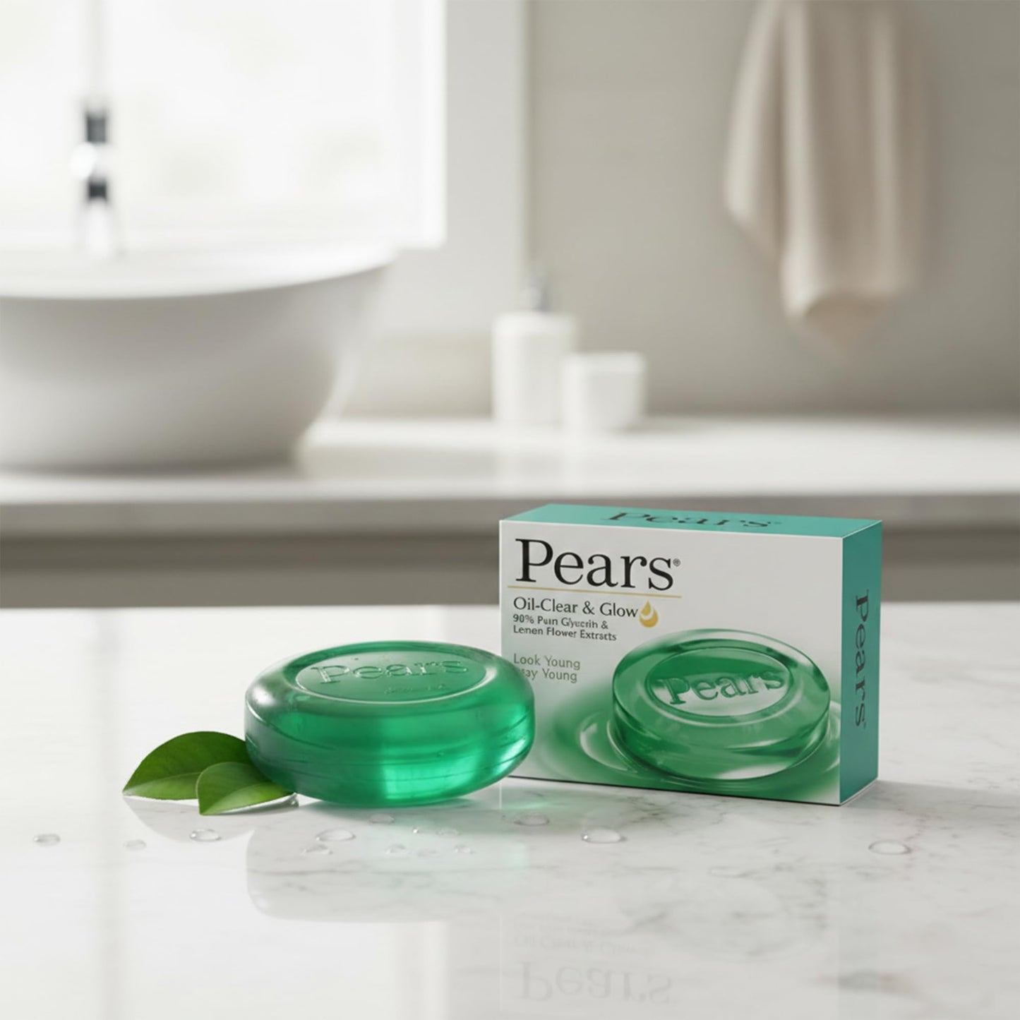 Pears Oil-Clear & Glow Soap with Lemon Flower Extract, 3 x 75g