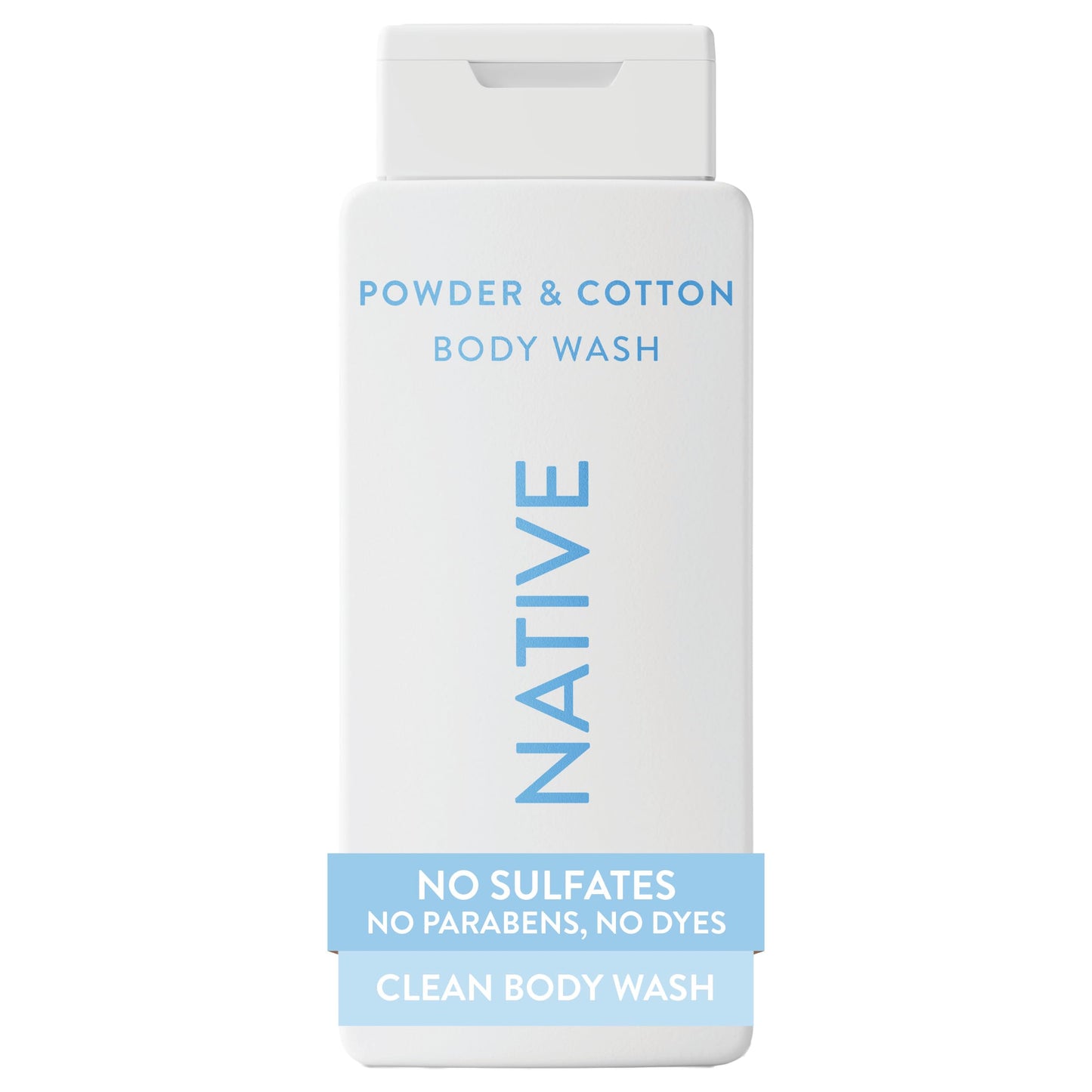 Native Body Wash Contains Naturally Derived Ingredients | For Women & Men, Sulfate, Paraben, & Dye Free Leaving Skin Soft and Hydrated |Powder & Cotton 18 oz