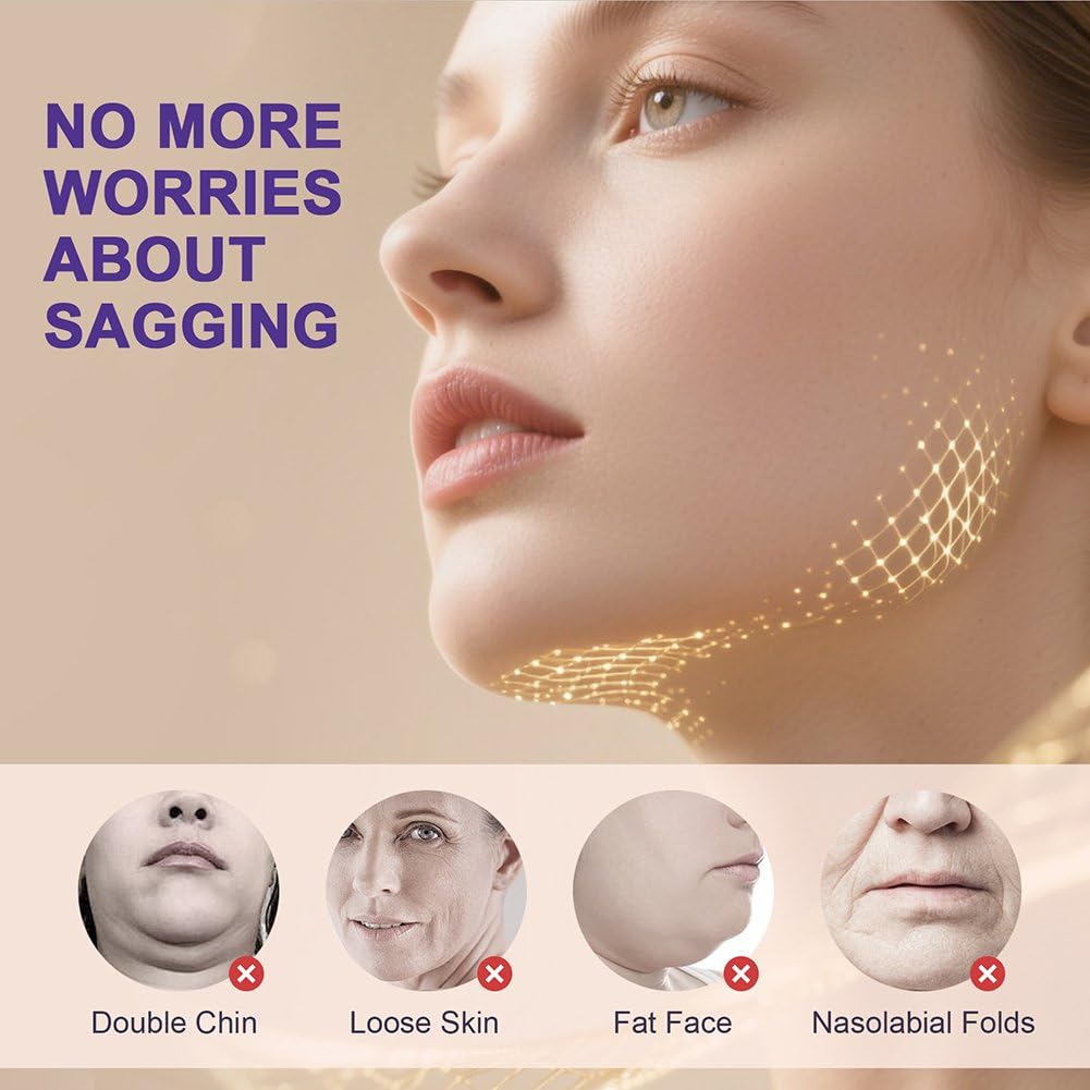 Zcotsu Face Lift Tape 100Pcs – Instant Face Lifting Tape, Invisible Strips to Hide Double Chin, Smooth Wrinkles & Lift Saggy Skin, Waterproof & Elastic