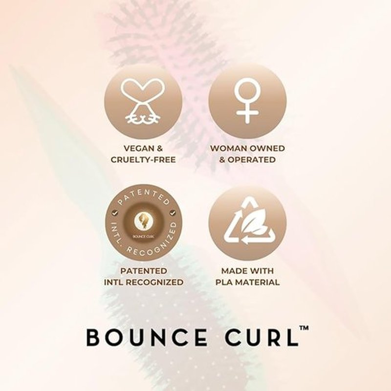 Bounce Curl Define EdgeLift Brush, 5-in-1 Tool for Effortlessly Defined Curls, Waves & Coils, Reduces Frizz - Brick Red