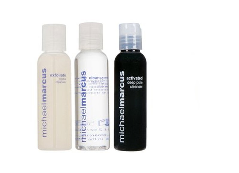 Michael Marcus 3 in-1 Try Me Cleansing Set with Jojoba Cleanser, Cleanse Foaming Aloe & Deep Pore Cleanser – Gentle Skin Purifying Facial Cleansers Gift for Men & Women of All Skin Type – 2 Fl oz Each
