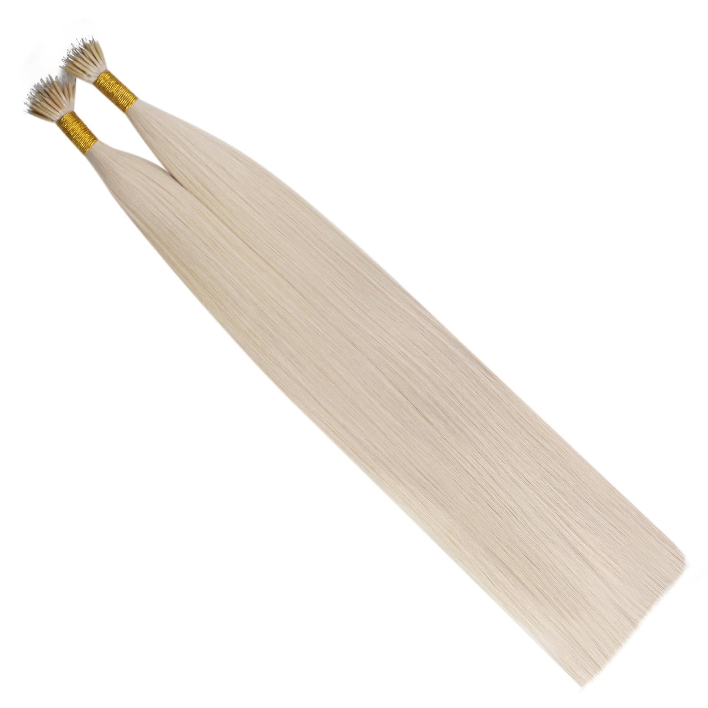Ugeat Nano Hair Extensions Human Hair Platinum Blonde 14 inch Remy Nano Bead Hair Extensions Human Hair Blonde Nano Bead Hair Extensions Real Human Hair 50G 50S