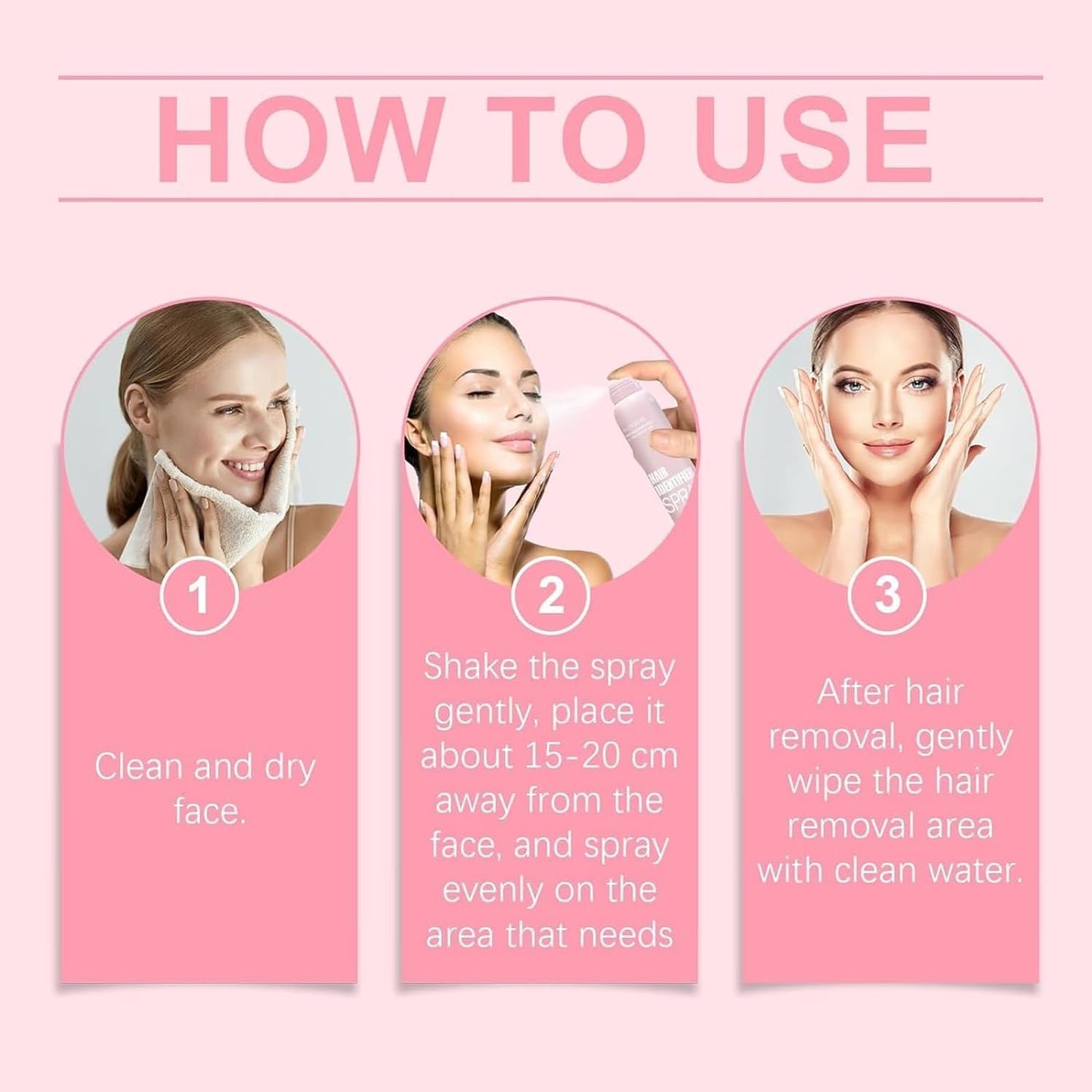 enttgo Hair Identifier Spray for Face Shaving, Skin Body Hair Identifying Spray With Razors,Moisturizing And Skin Care Set