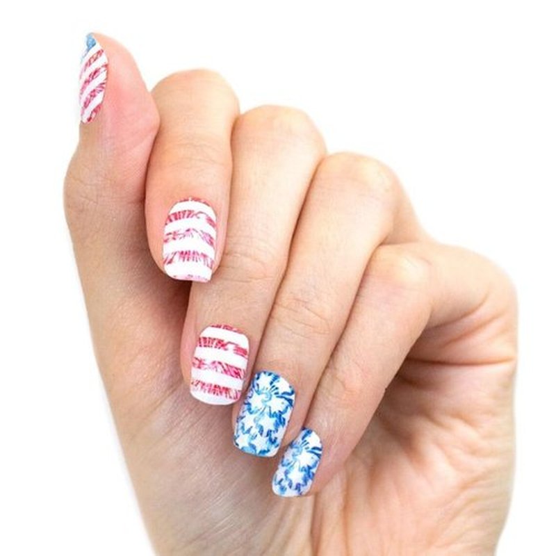 Flag You're It - Color Street Nail Strips (4th of July), Red, White & Blue American Flag Design, FDF272