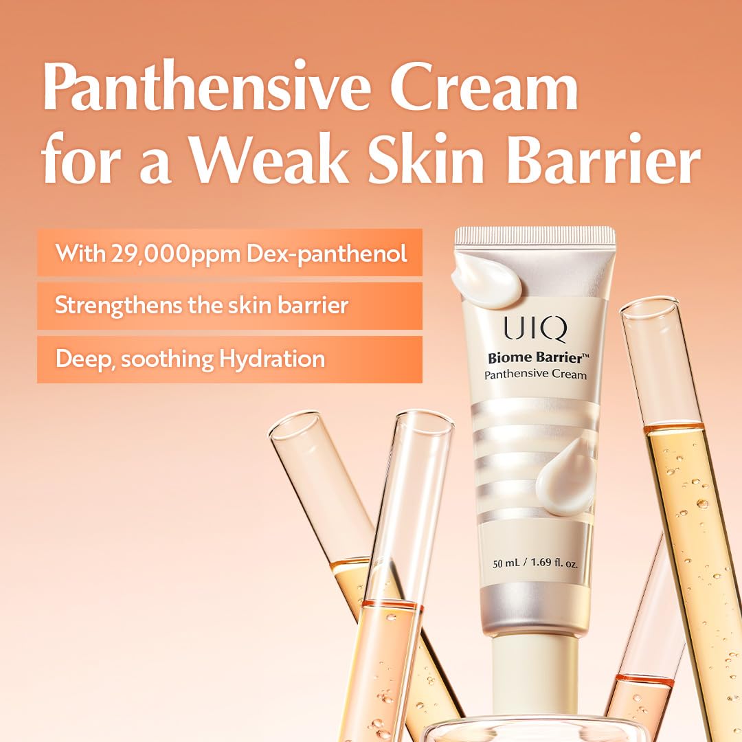 UIQ Biome Barrier Panthensive Cream, Intensive Ceramide & Dexpanthenol Face Moisturizer, Deep Hydration & Soothing Care, 50ml / 1.69 fl.oz