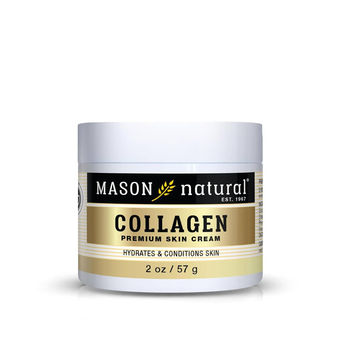 MASON NATURAL Collagen Premium Skin Cream - Anti Aging Face and Body Moisturizer, Intense Skin Hydration and Firmness, Pear Scent, Paraben Free, 2 OZ (4-Pack)