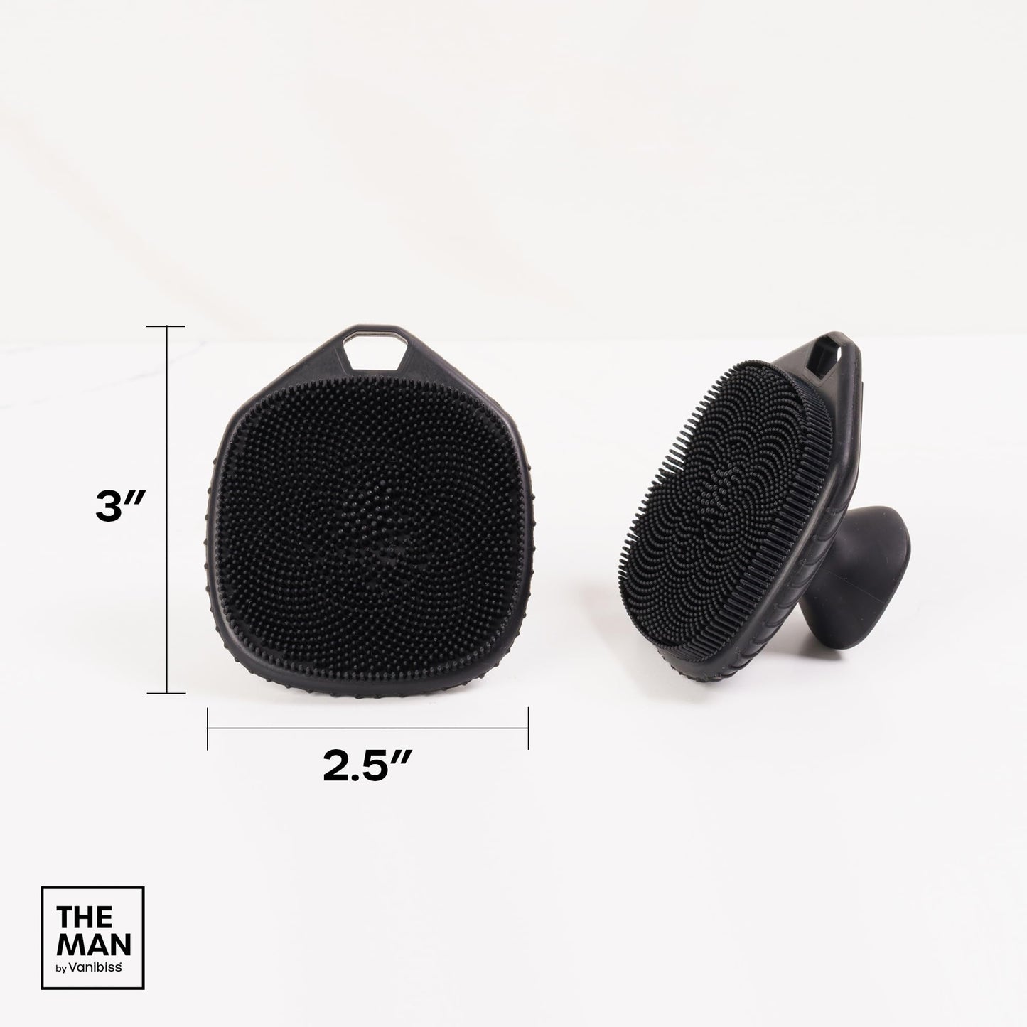 The Man Silicone Face Scrubber for Men, Exfoliating Face Cleansing Brush